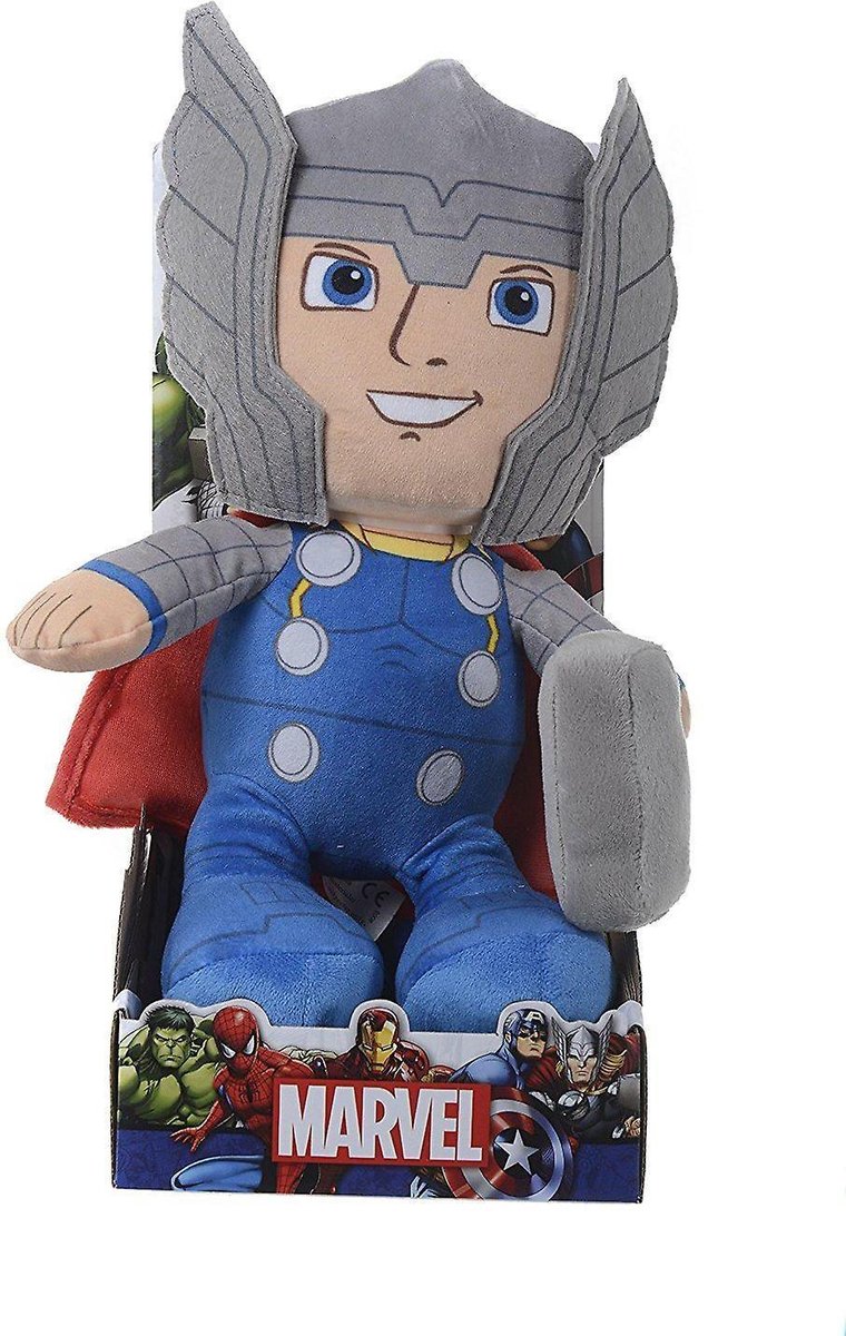 Marvel Avengers Thor Pluche Knuffel 30 cm | Marvel Plush Toy | Marvel Peluche Knuffel | Knuffel voor kinderen | Speelgoed | Pluche Knuffel | Ultron, Iron Man, Vision, Thor | Marvel and friends